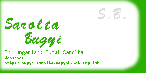 sarolta bugyi business card